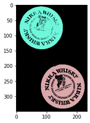 connectedComponentsで連結した領域の取得